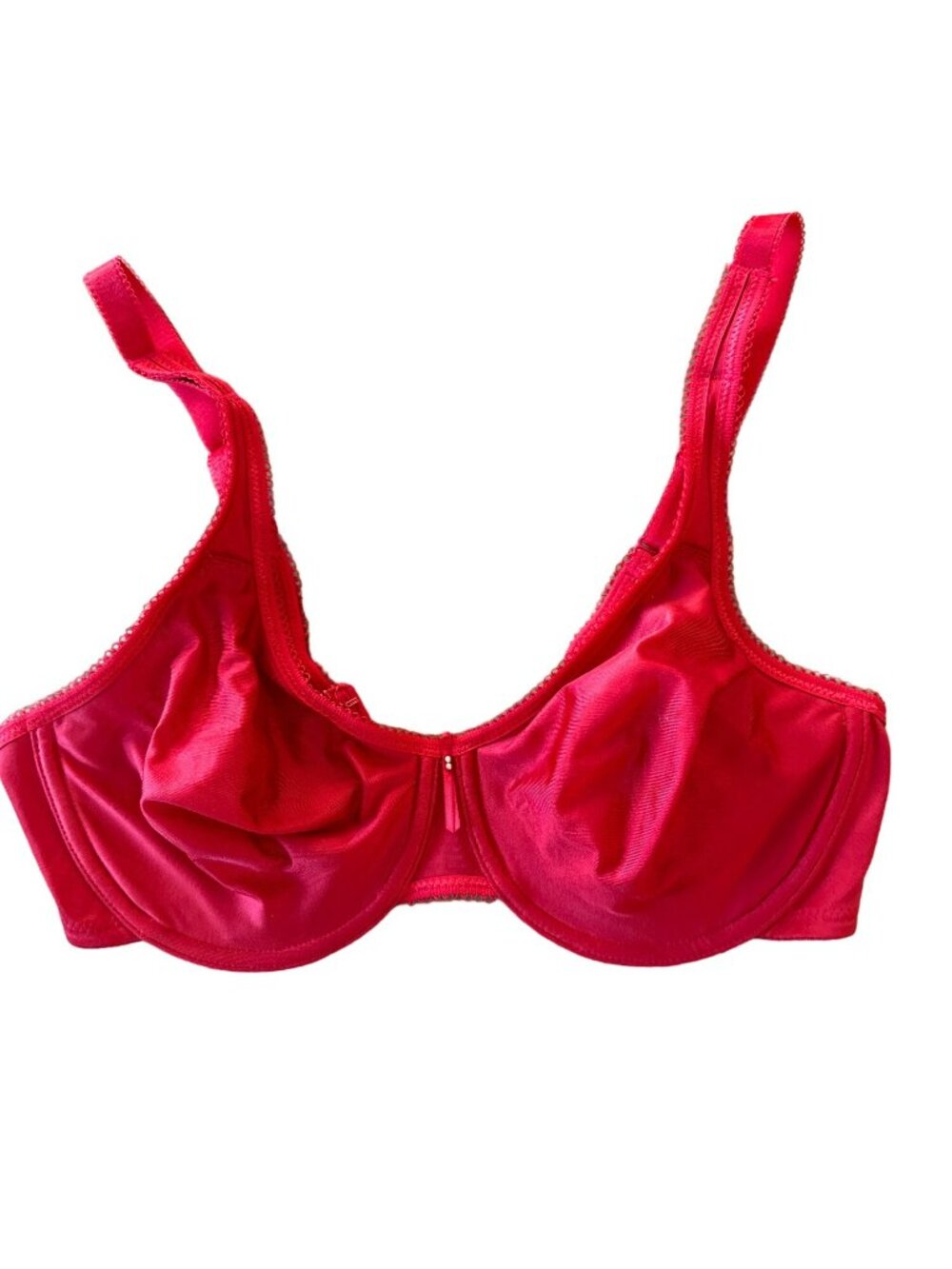 Wacoal 855192 Basic Beauty Underwire Bra 36D Red Seamless Unlined Full Figure
